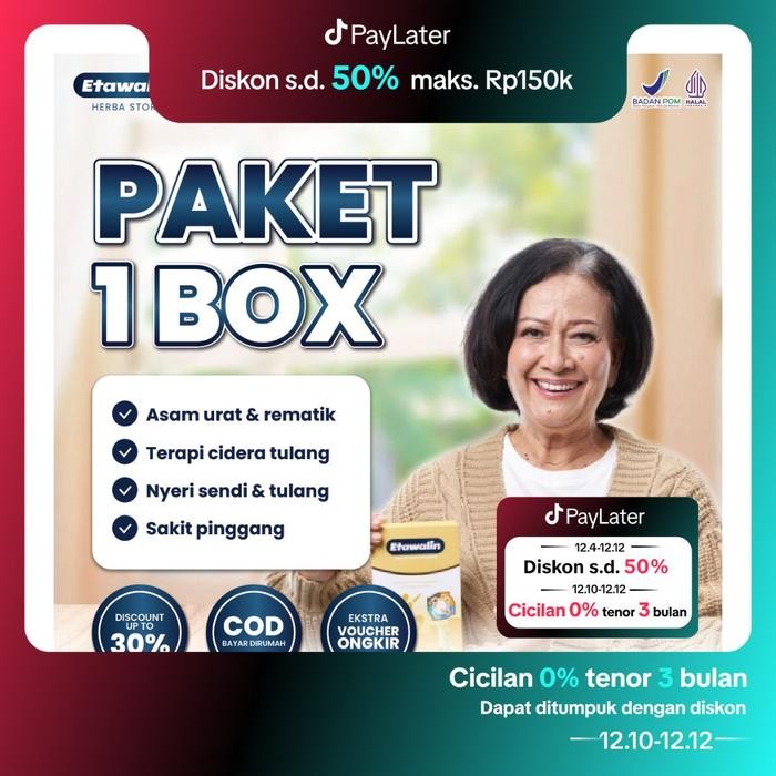 

Promo[Best Seller] [PAKET 1 BOX Etawalin] Susu Etawalin Original -BPOM|COD- OFFICIAL DISTRIBUTOR RESMI-200g/box (minuman dari susu kambing etawa yg dipadukan dg rempah untuk membantu kesehatan tulang & sendi, cocok untuk anak-dewasa