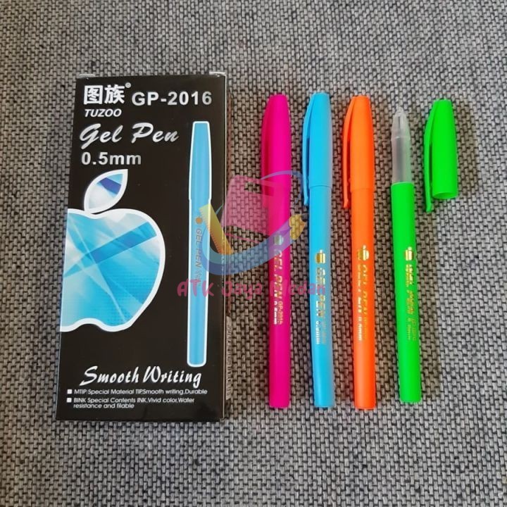 

ATK Jaya -Pulpen Gel GP-2016 0.5 mm Pena Gel Hitam Ballpoint Bolpen Gel Ink Pen