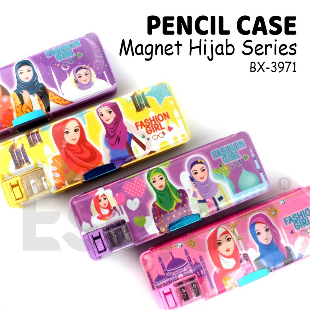 

RANDOM Kotak Pensil Magnet Hijab BX-3971 / Tempat Pensil Magnet Fancy
