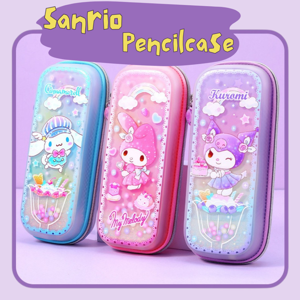 

Sanrio Glitter Pencilcase / Kotak Pensil Anak Sekolah / Pencil Case Anak / Tempat Pensil Lucu