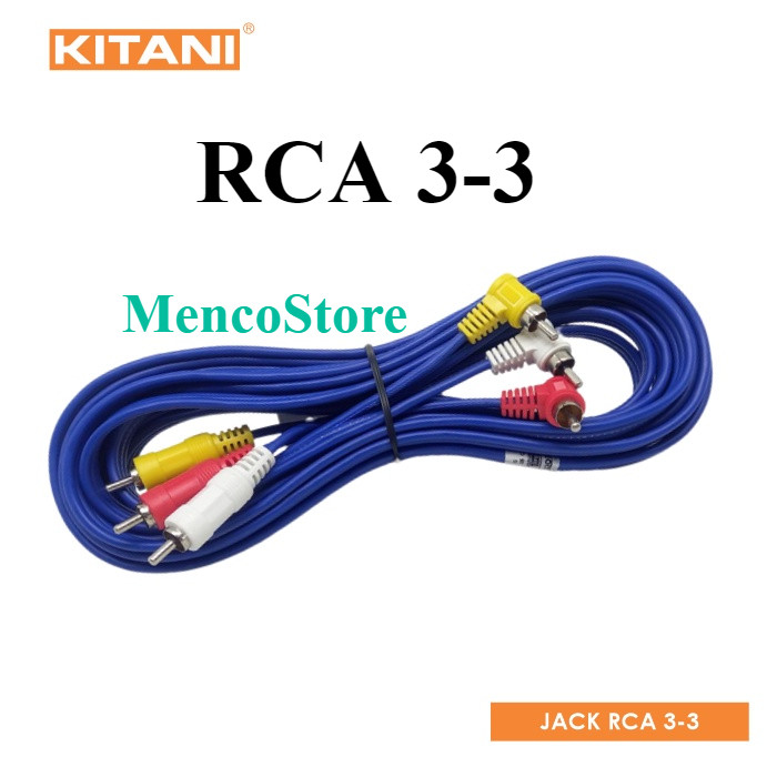 KITANI RCA 3Jalur / RCA 3Way 3-3 – Kabel Audio Video MERK KITANI