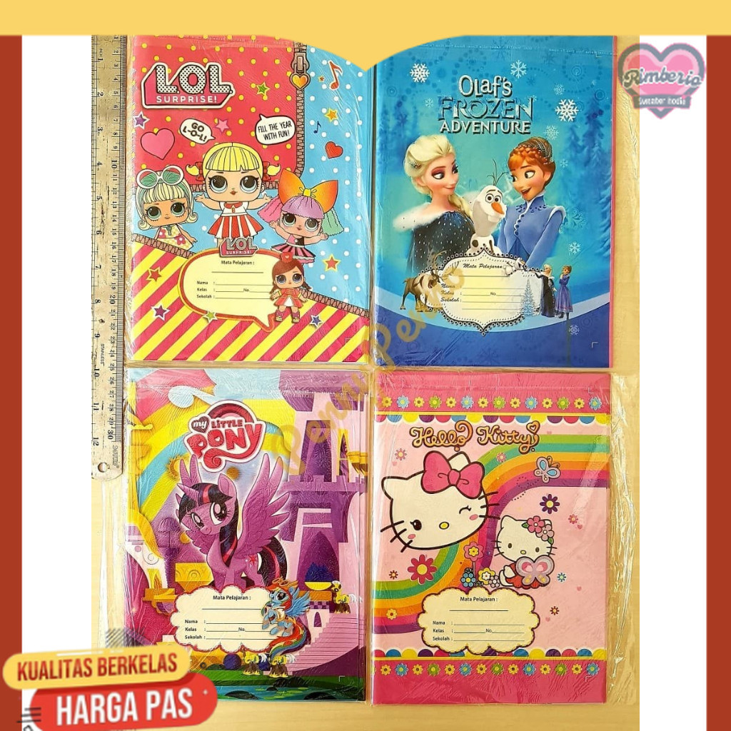 

Sampul Buku Kertas Model Karakter 1 Pack isi 20 Lembar / 12 Lmbr