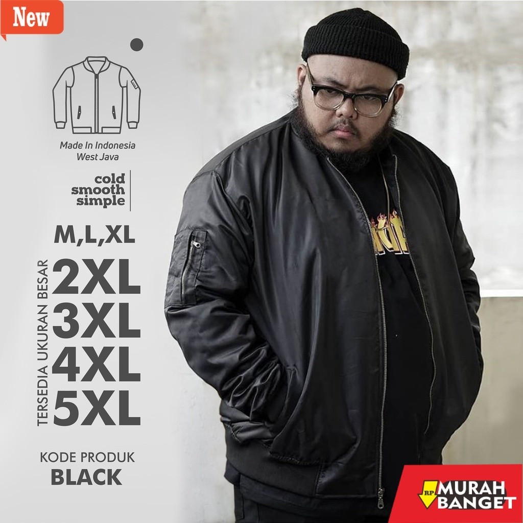 jaket kulit pria garut Jaket Bomber Pria Jumbo BIg Size 3XL 4XL 5XL