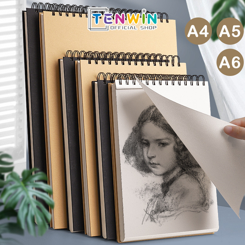 

Sketchbook Buku Gambar A4/A5/A6 Vertikal Jilid Spiral, 30 LEMBAR , Dapat Dibalik 360 Derajat-Tenwin
