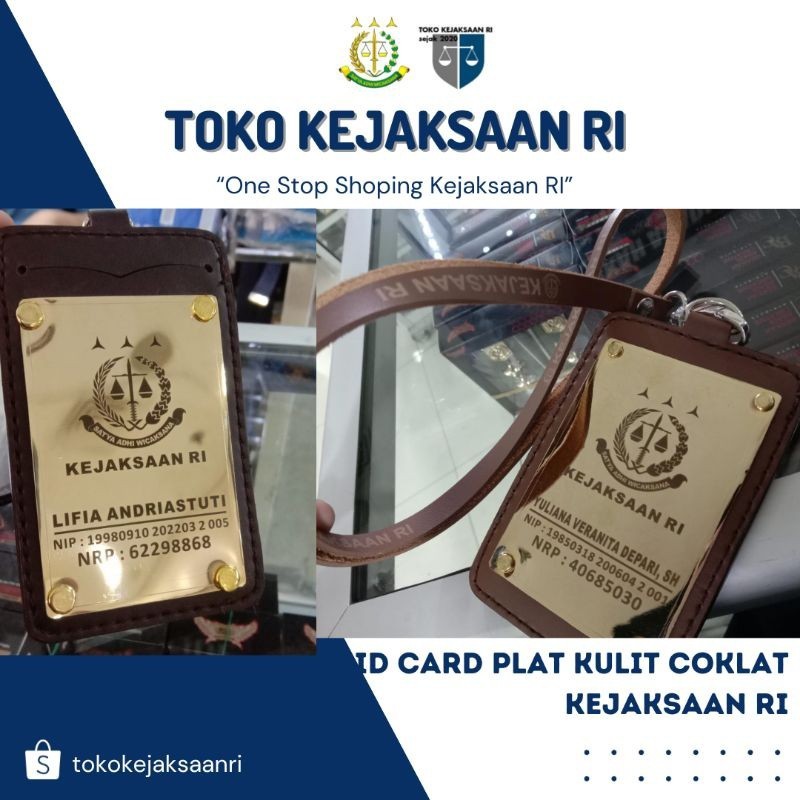 

ID CARD HOLDER PLAT KULIT COKLAT BAC ATRIBUT