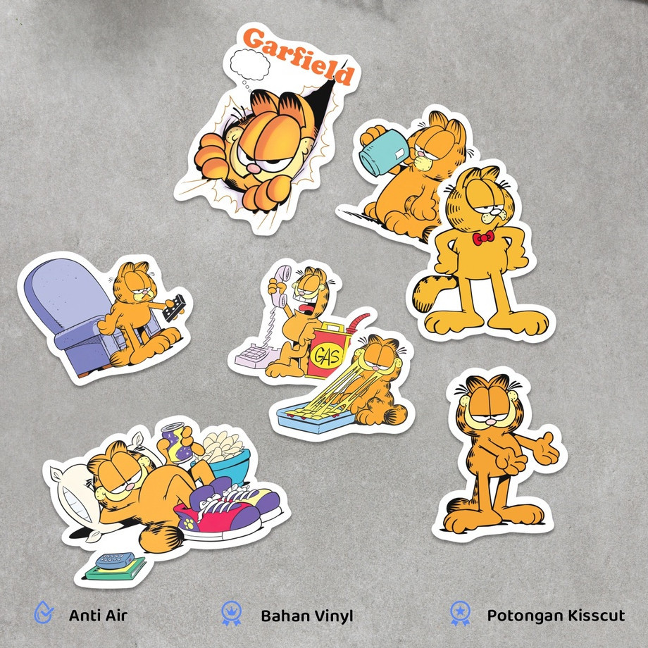 

50 PCS STIKER PACK GARFIEL LUCU UNTUK LAPTOP HANDPHONE HELM NOTEBOOK TUMBLER