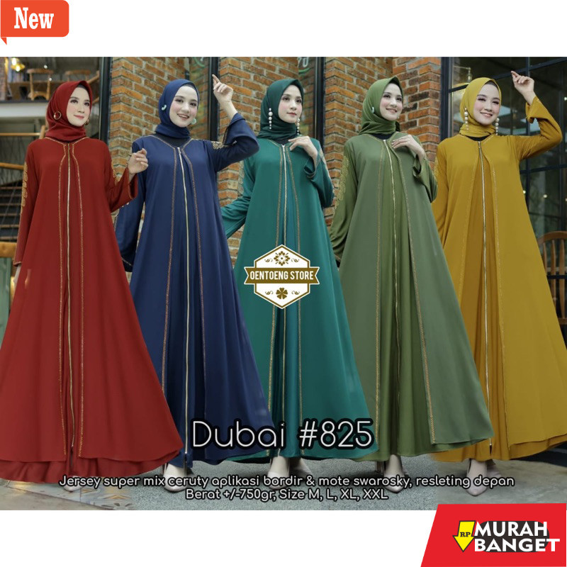 abaya shopee haul 2024 Gamis Dubai #825 Busui Dress Busana Muslimah By Original Oentoeng