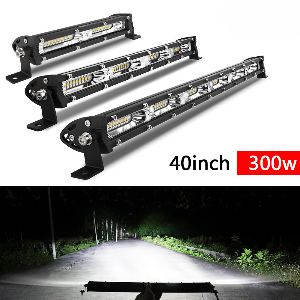 40 inci mobil LED lampu Bar Offroad Spot lampu sorot LED tahan guncangan untuk Jeep truk mobil 4WD 4