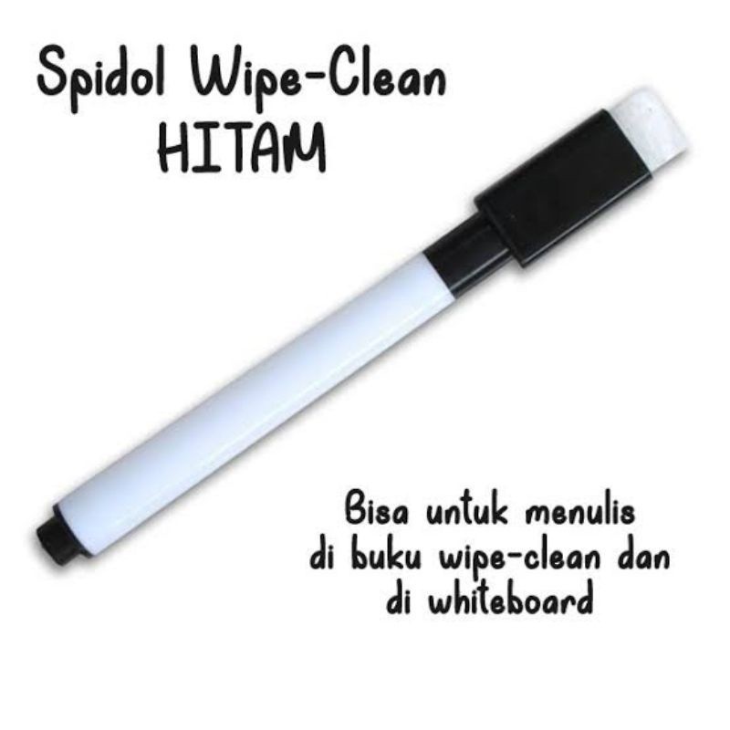 

Spidol Mini Wipe and Clean Plus Penghapus Magic Workbook - Whiteboard (Hitam)