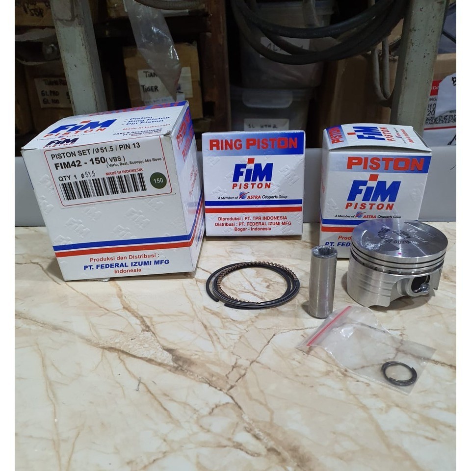 PISTON KIT VARIO BEAT 110 CARBURATOR FIM IZUMI