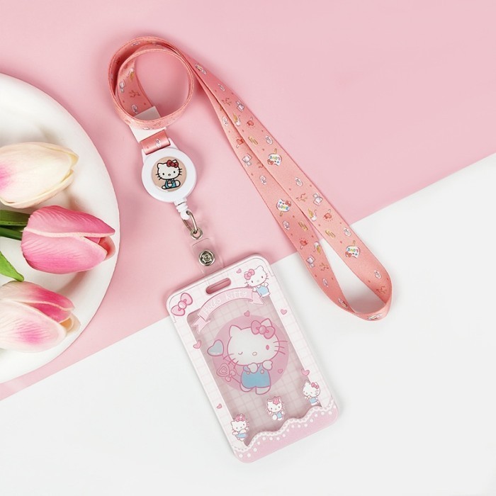

ID Card Holder Name Tag Lanyard / Kalung Kartu Cute Sanrio Mascot 5 - Hello Kitty