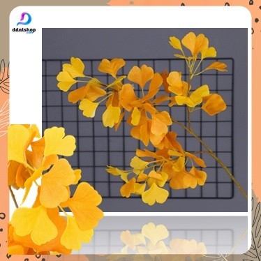 Daun Plastik Artificial Ginkgo Biloba Dekorasi Wedding Tanaman Palsu