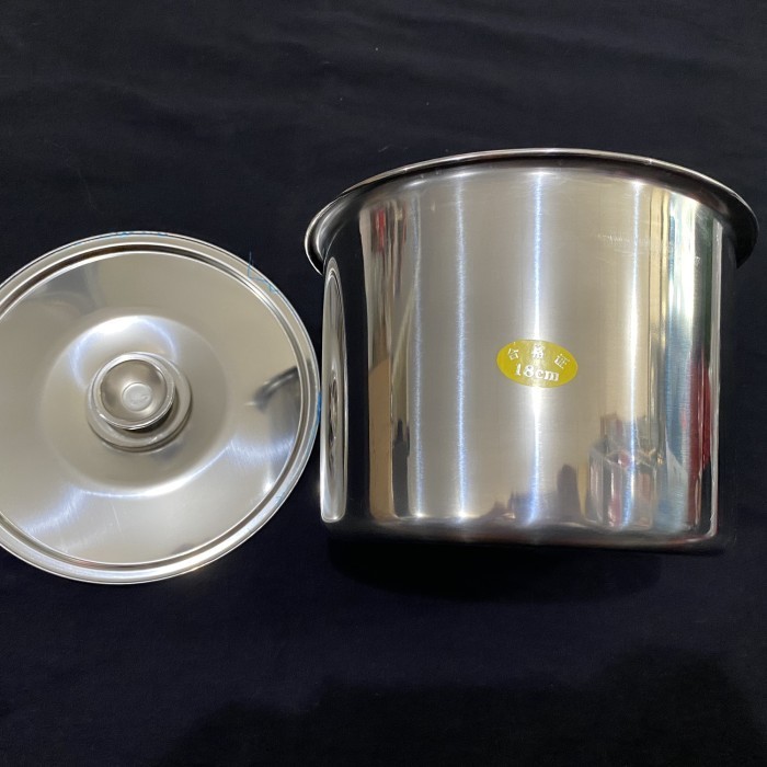 Food pan bulat 16cm 18cm 20cm 22cm insert gastronom chafing stainless