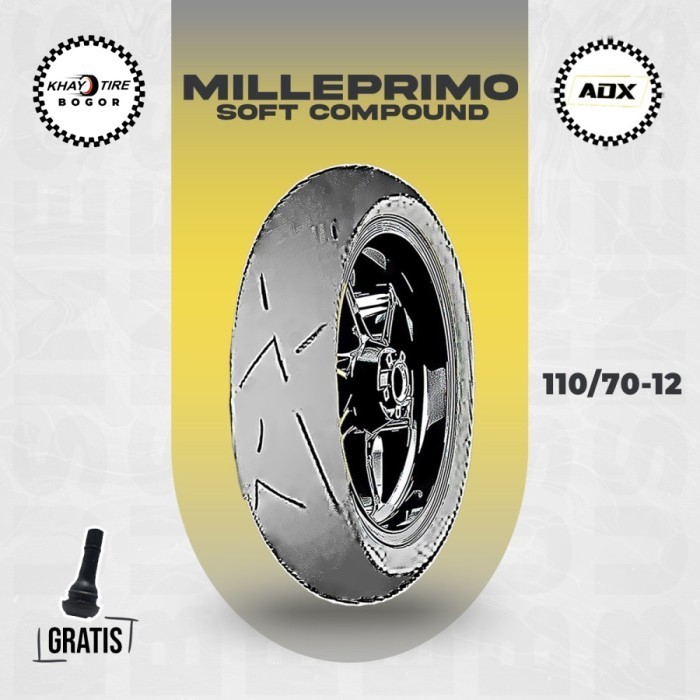 Ban Motor VESPA MATIC - ADX MILLEPRIMO 110/70 Ring 12 Tubeless