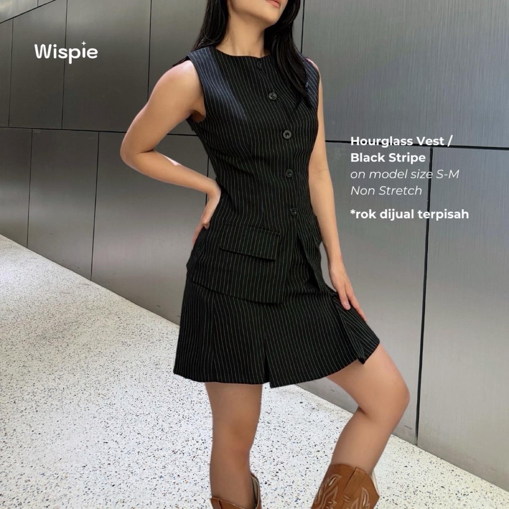 Wispie Hourglass Vest | Rok terpisah | Rompi Wanita Bentuk Pinggang | Kerja Kuliah