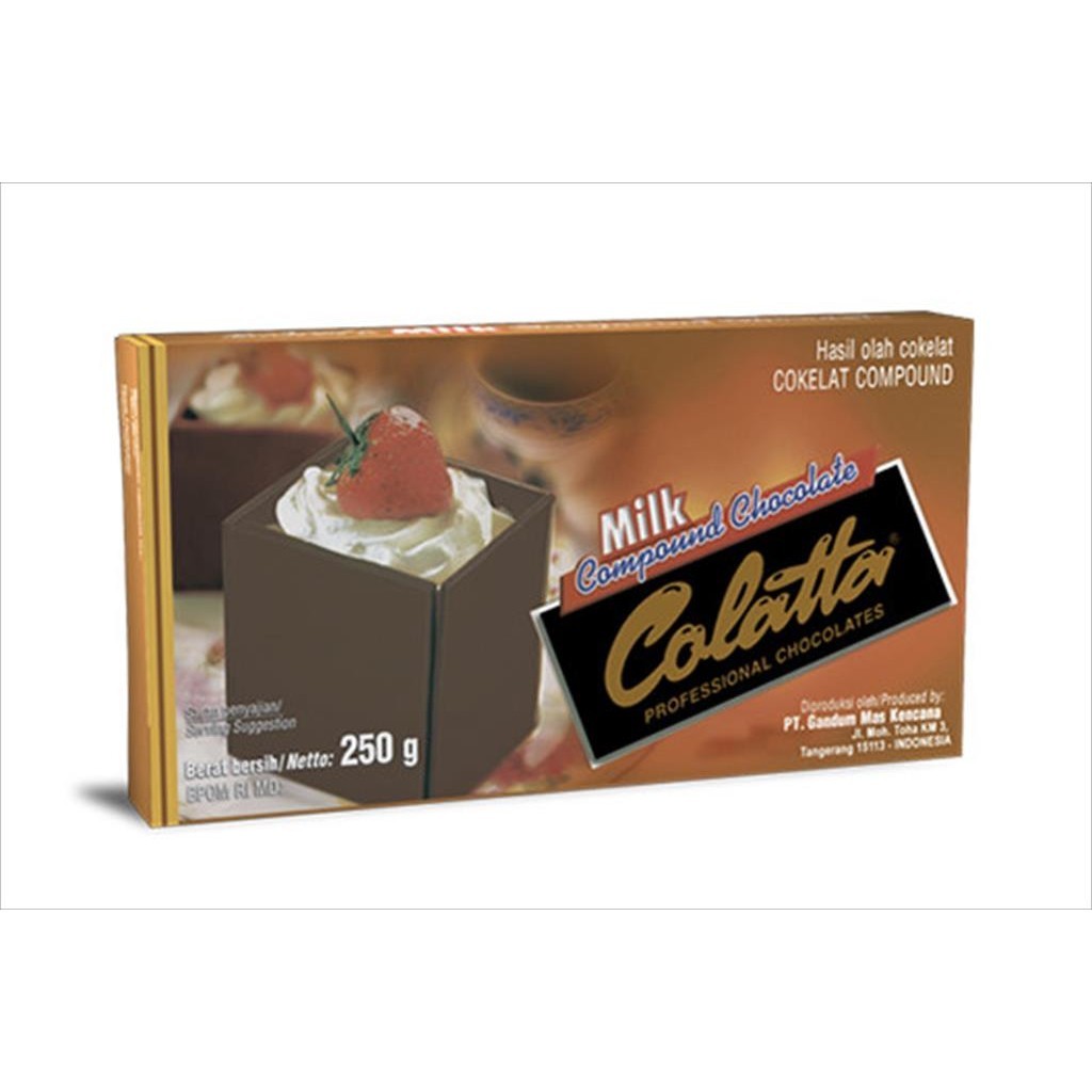 

COKLAT COLATTA MILK COMPOUND 250 gr (BUKAN REPACKED !!!)