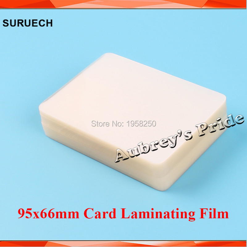

50mic(2mil) 100Sheets 95x66mm PVC Clear Glossy 2Flap Laminating Pouch Film Name Card Size Protect for Hot Laminator