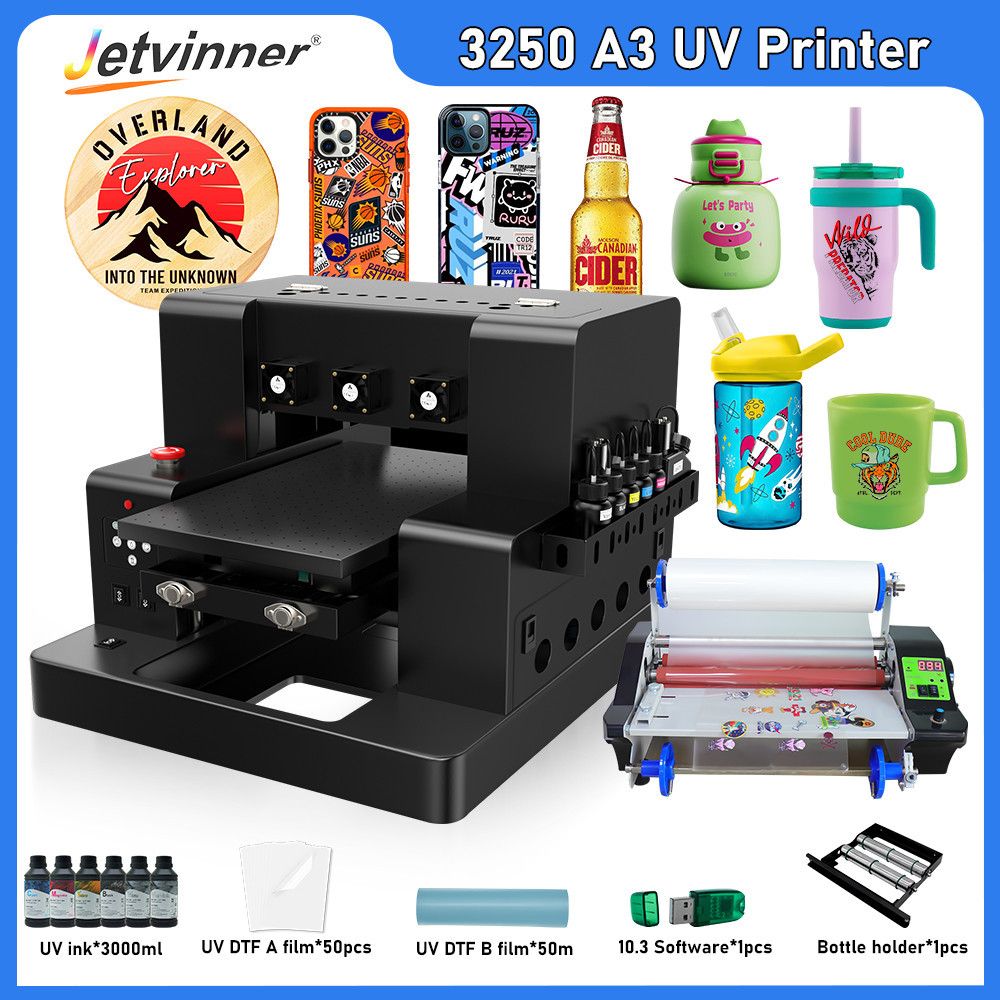 A3 UV Printer For Epson L805 UV Flatbed Printer with Varnish UV DTF Printing Machine For Phone case 