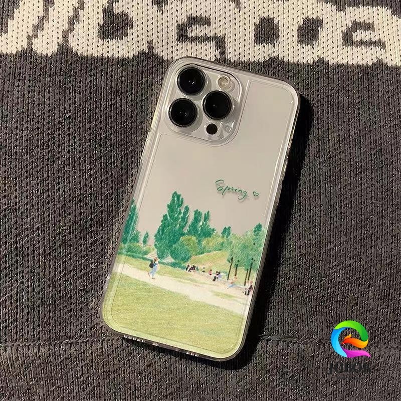 Casing Iphone Pohon Aesthetic Premium Case Bening Clear Case Iphone 13 12 11 PRO MAX 14 15 PLUS XS X