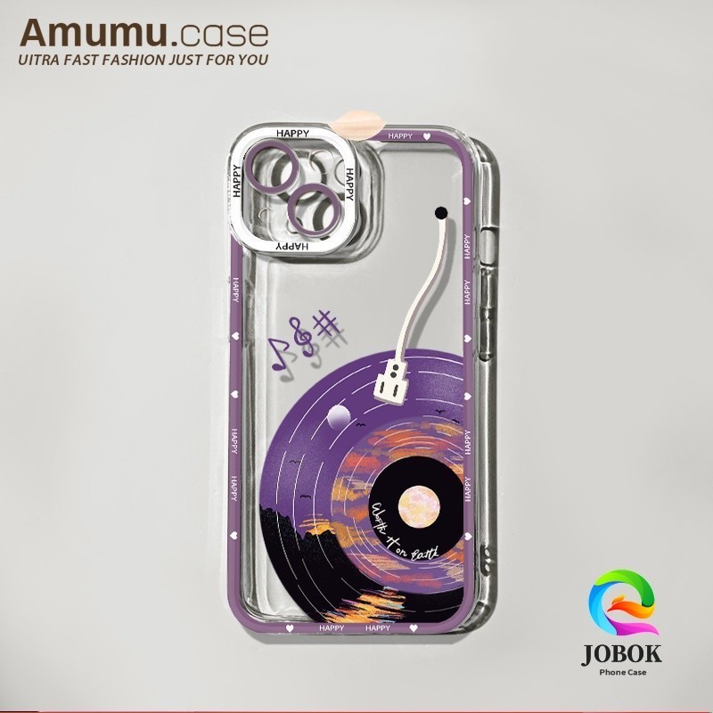 Casing Samsung A36 A56 S25 36 A56 S25 Aesthetic CD Vinyl Music Case Bening Clear Case Samsung A36 A5