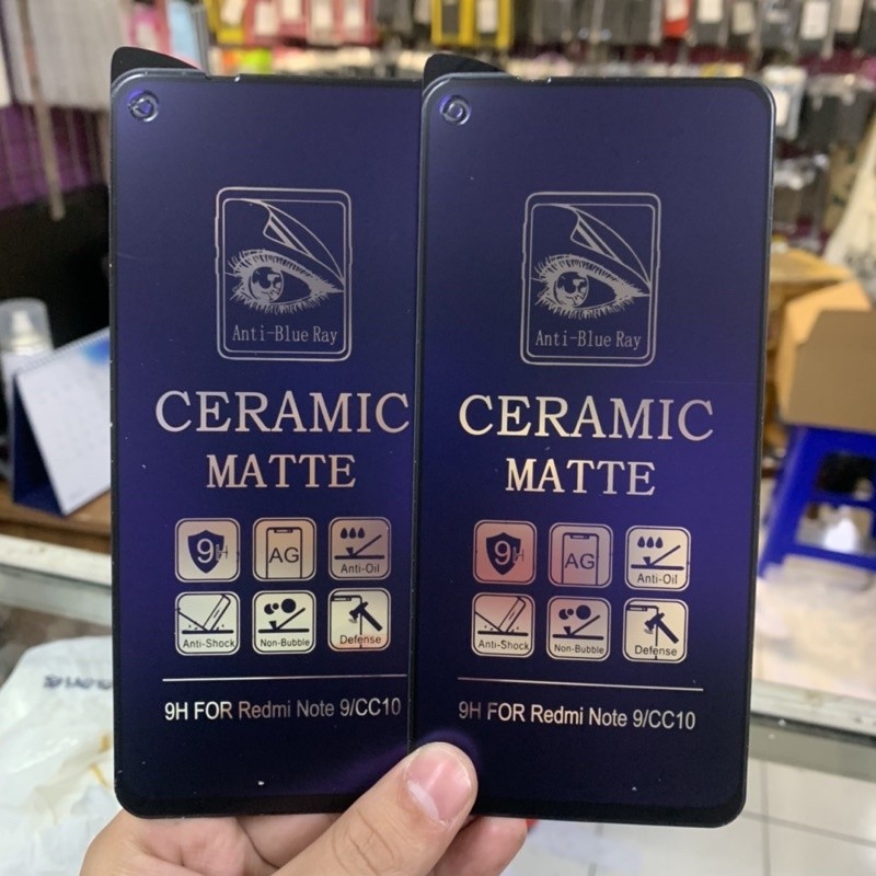 TG Tempered Glass Ceramic Matte Anti Blue Ray Xiaomi Redmi Note 9
