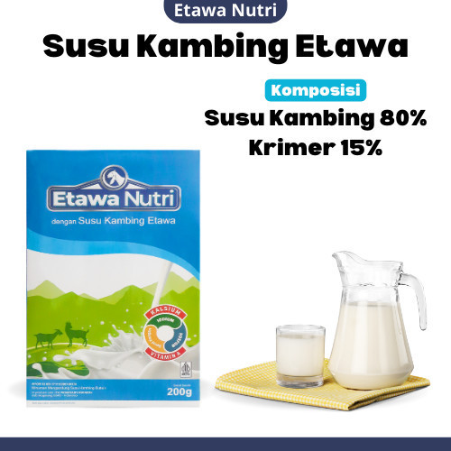 

Susu Kambing Bubuk Etawa Nutri Tanpa Gula Plus Krimer 200 gr Rasa Original