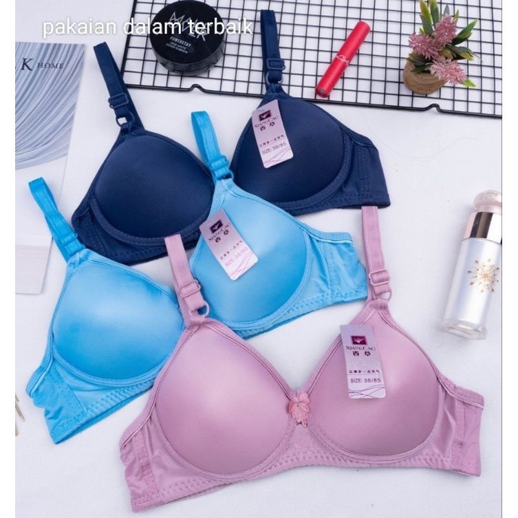 BH XIANG CAO BH  BUSA TANPA KAWAT / Bh Xiang Cao Lingcao A5 Laparis Motif Renda Bh Busa Tanpa Kawat 