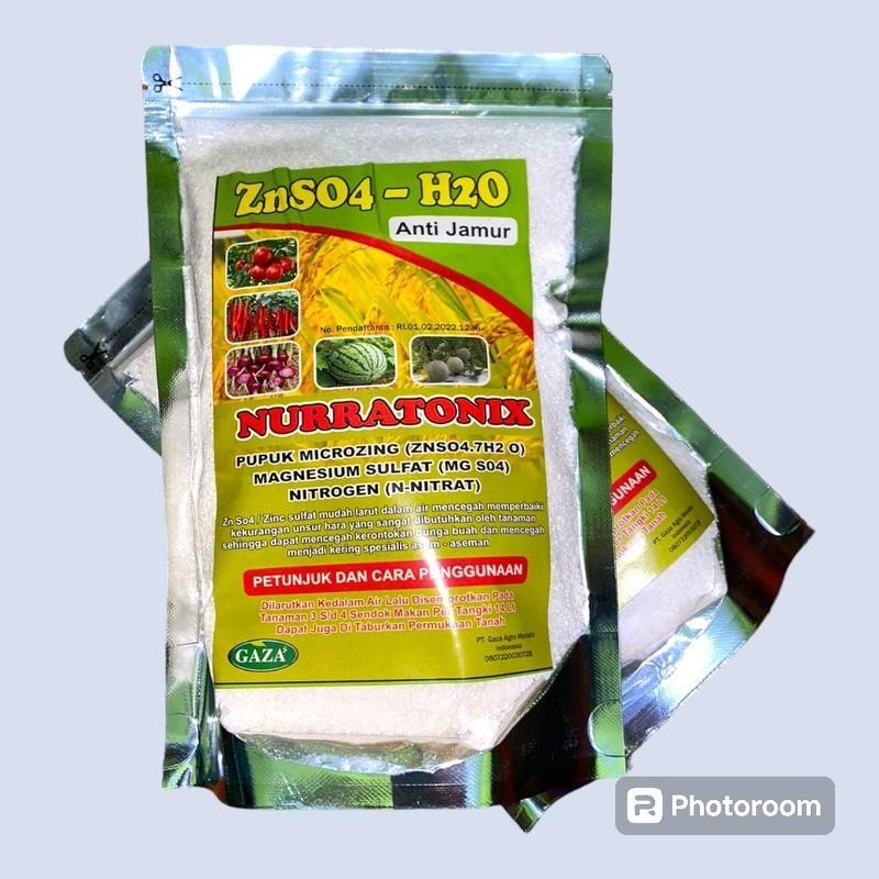 NURRATONIX ZNSO4-H2O kemasan 800 gram Pupuk  Nutrisi Zink untuk cegah dan atasi asem2en pada tanaman