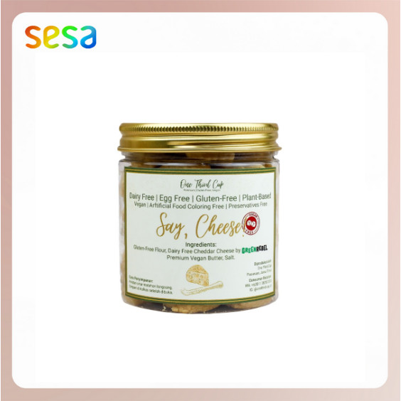 

ONE THIRD CUP Say, Cheese! Jar 135gr - Gluten Egg Dairy FREE