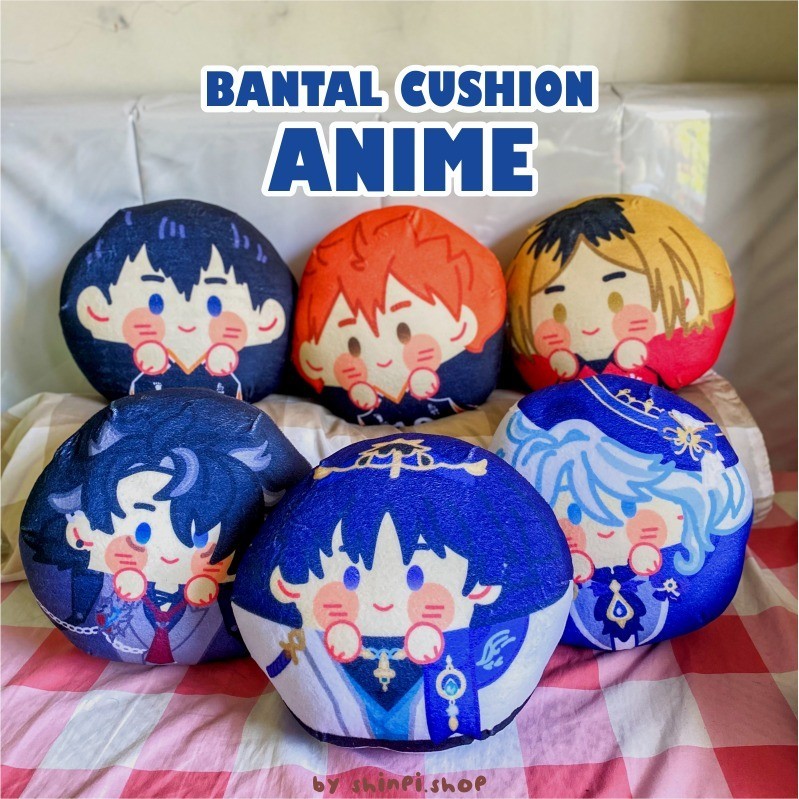 CUSHION BANTAL BOLA HAIKYUU & GENSHIN BONEKA ANIME WIBU COSPLAY kageyama hinata shoyo kenma wriothes