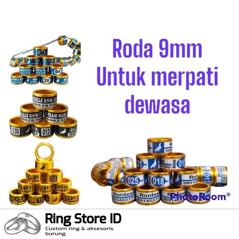 RING BURUNG MERPATI DEWASA 9MM