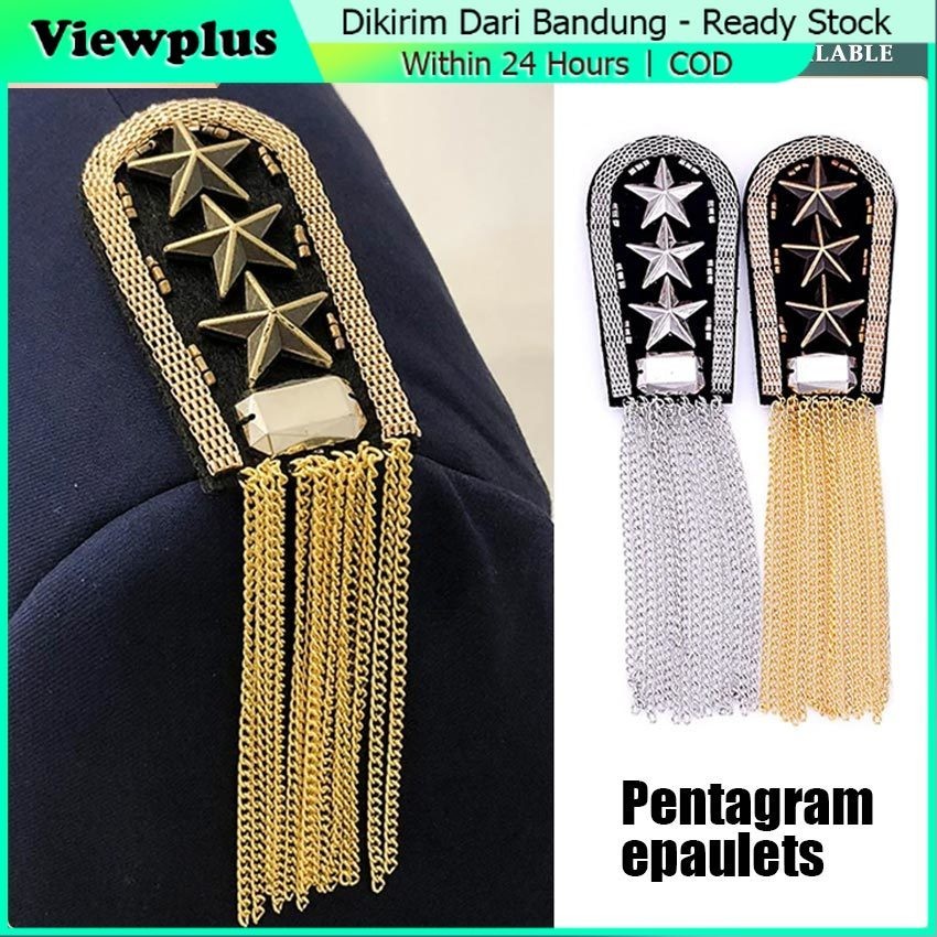 Pangkat Efolet Paskibra Bahu Model Rumbai Rivet Evolet Rumbai Untuk Penyanyi Panggung Gaya Vintage P