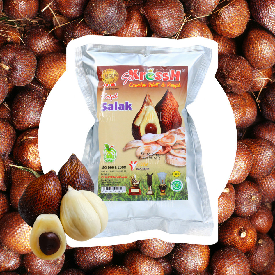 

keripik buah salak premium sokressh100gr Camilan Sehat Bergizi