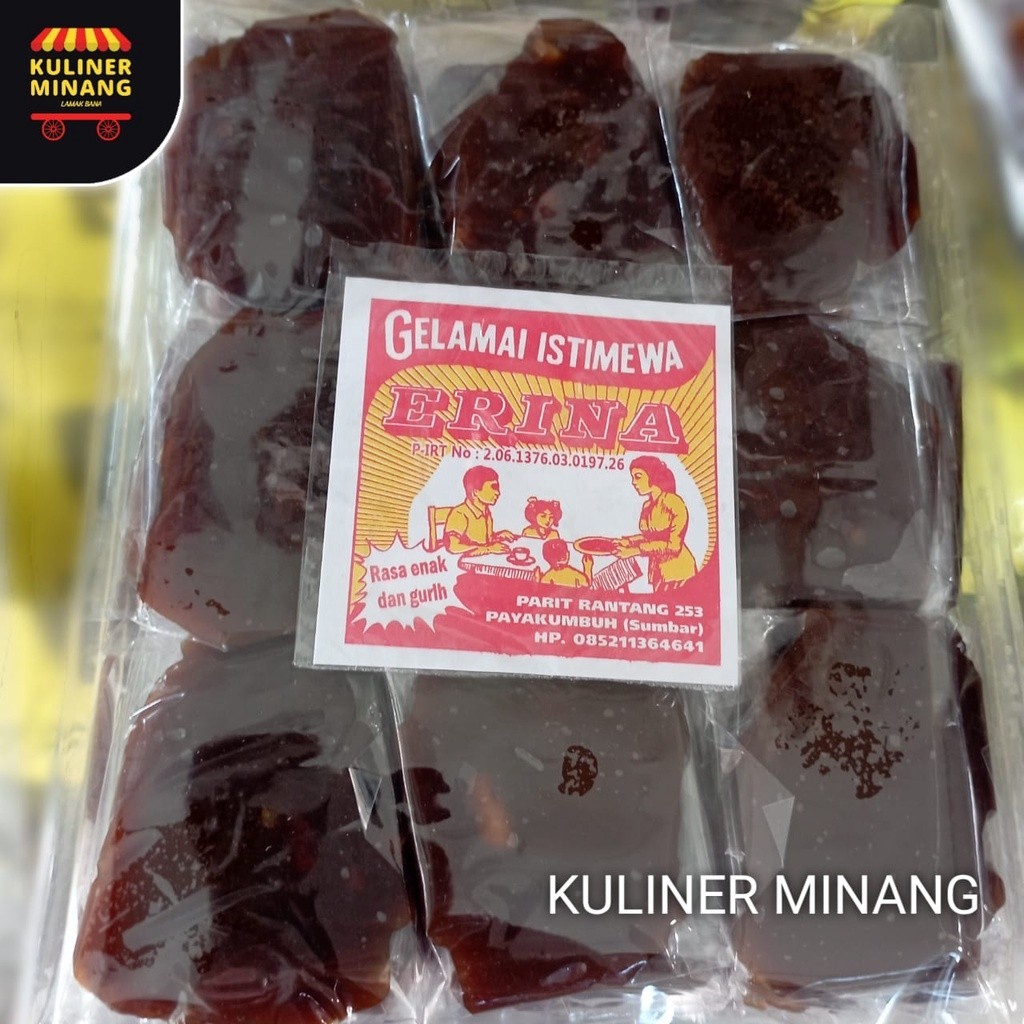 

Kuliner Minang Gelamai Erina isi 18 Oleh-Oleh Asli Cemilan Kampung Makanan Khas Payakumbuh Padang kabau Jajanan Snack Kabau AX00