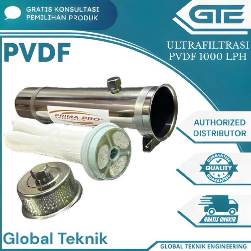 Ultrafiltrasi PVDF Water Pre Filter 1000 LPH UF PVDF 1000 Lph PVDF