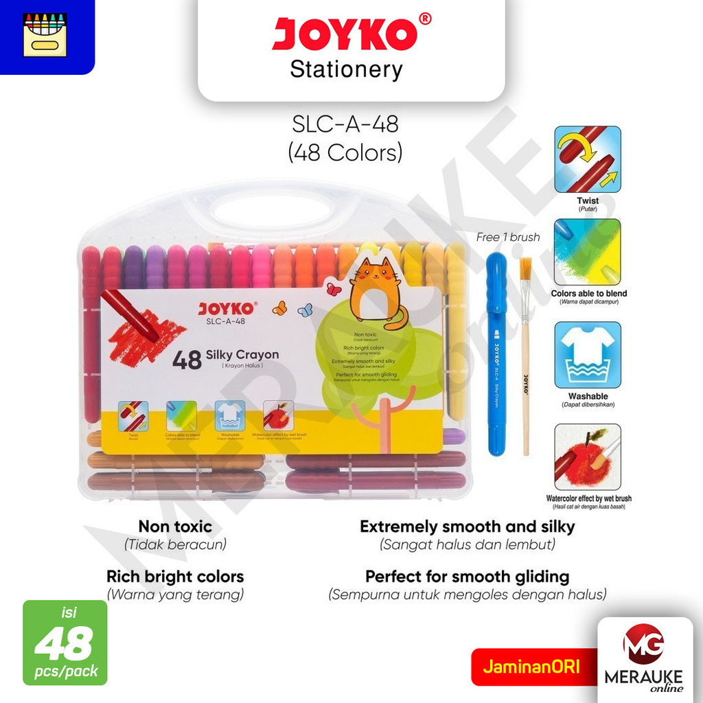 

Silky Crayon JOYKO SLC-A-48 | 48 Warna