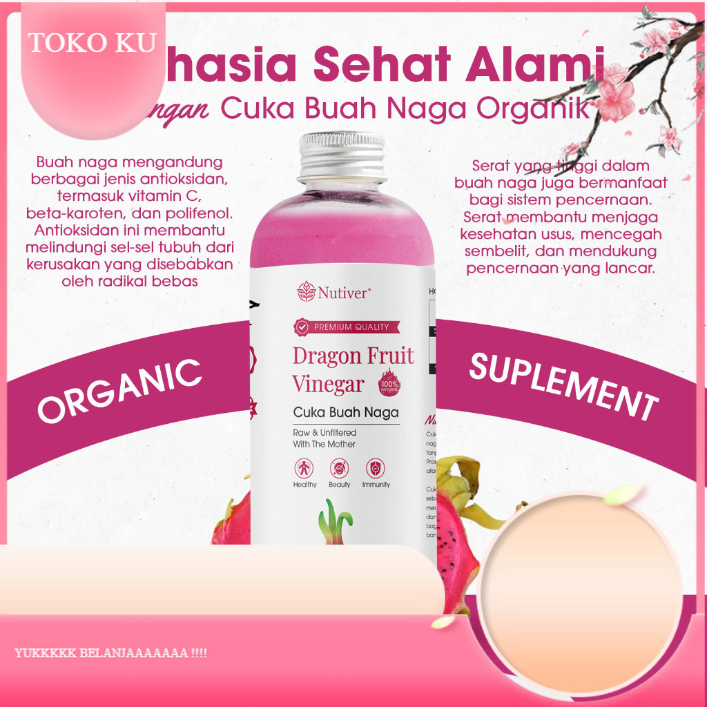 

CUKA BUAH NAGA | DRAGON FRUIT VINEGAR CUKA NAGA MINUMAN DIET | MINUMAN PROBIOTIK ALAMI | DRAGON FRUIT | TOKOKU