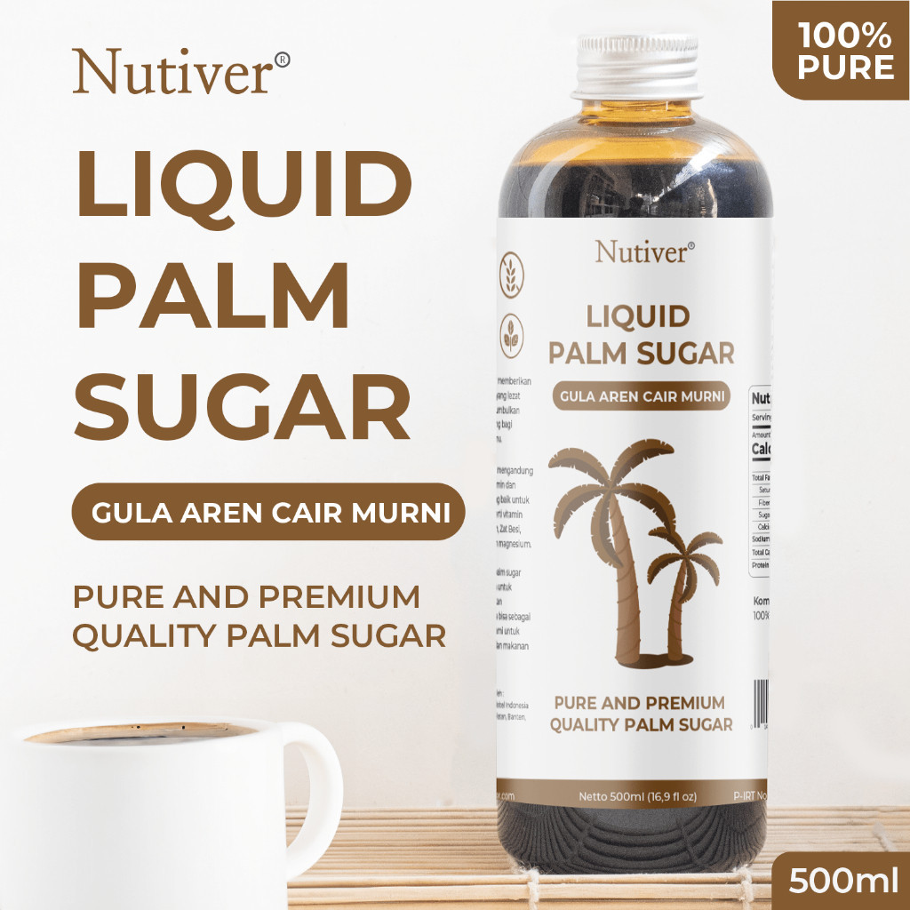 

NUTIVER | LIQUID PALM SUGAR 500ML | GULA AREN CAIR ORGANIK | LIQUID BROWN SUGAR ASLI | 100% GULA NIRA AREN | LIQUID PALM | TKS