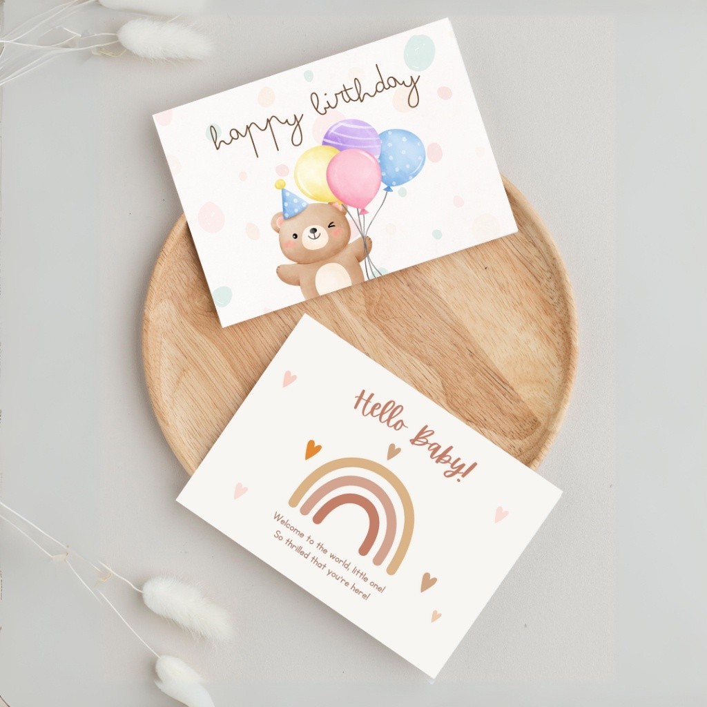 

Baby & Us - Kartu Ucapan | Greetings Card - Kartu Newborn Baby Aesthetic | Birthday Greeting Cards Aesthetic