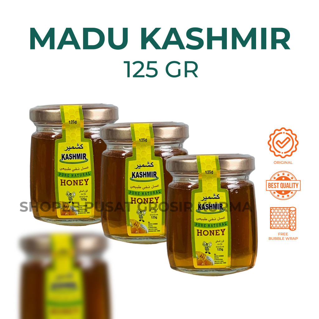 

MADU KASHMIR 125gr PURE NATURAL HONEY 100% ORIGINAL MURNI 1pcs