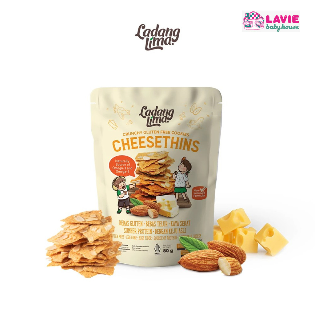 

Ladang Lima Cheesethins Cookies Gluten Free 80g