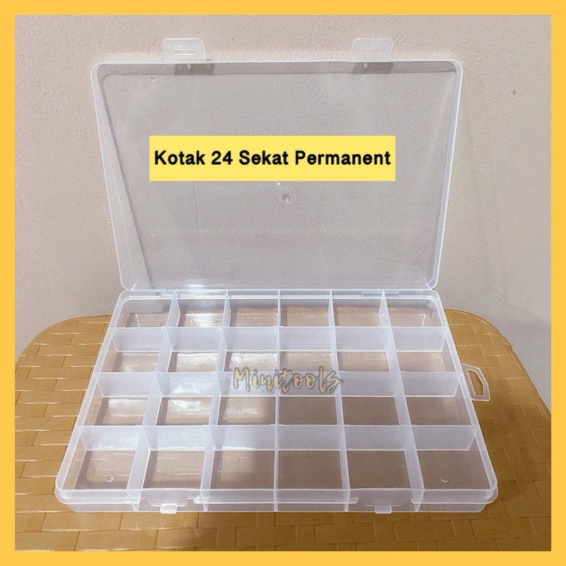 Kotak Manik / SEKAT PERMANENT Kotak Plastik 24 Sekat Serbaguna / Kotak 24 Sekat / Kotak Manik Manik