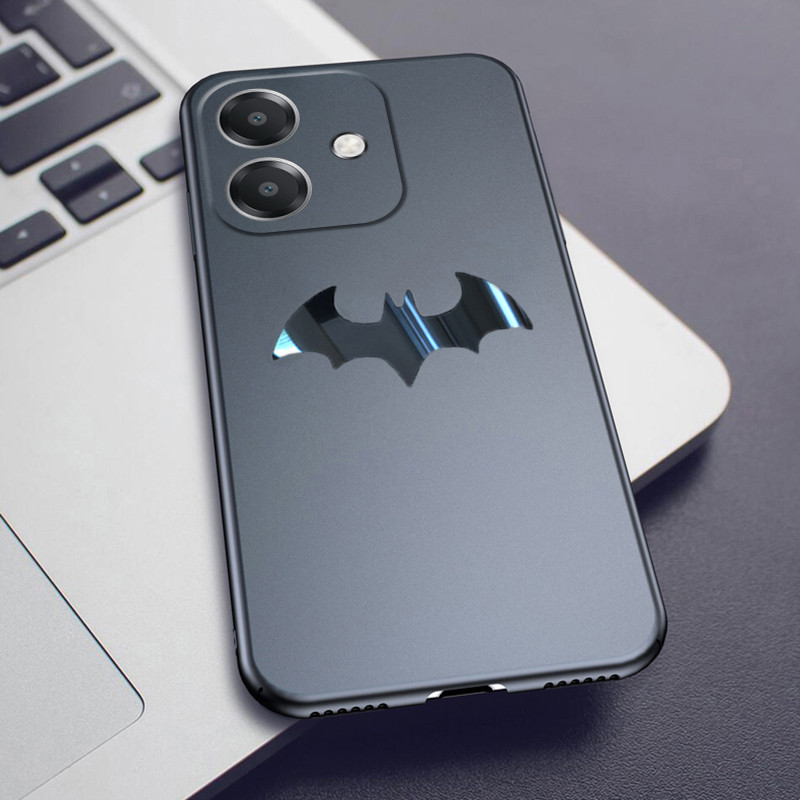 Phone case For OPPO A3X A3 A5i A5 Pro Back cover Luxury Frosted Matte Back Slim Metal Bat Man Non-sl