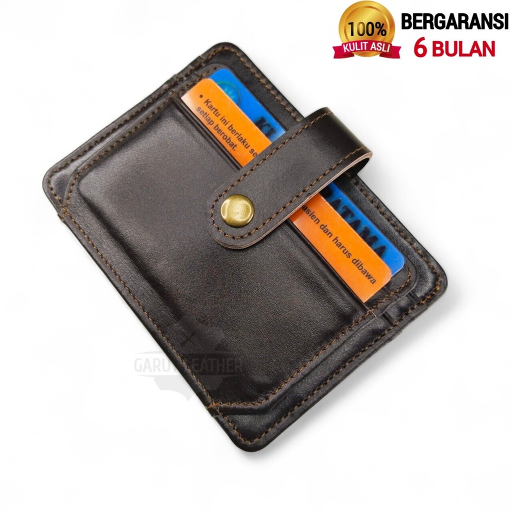 Dompet Kartu Pria Wanita 100% Kulit Pull up Premium Tipis Terbaru (PREMIUM)