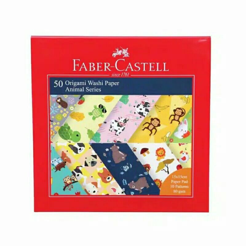 

Origami Washi Paper 15 x 15 Animal Series Faber Castell