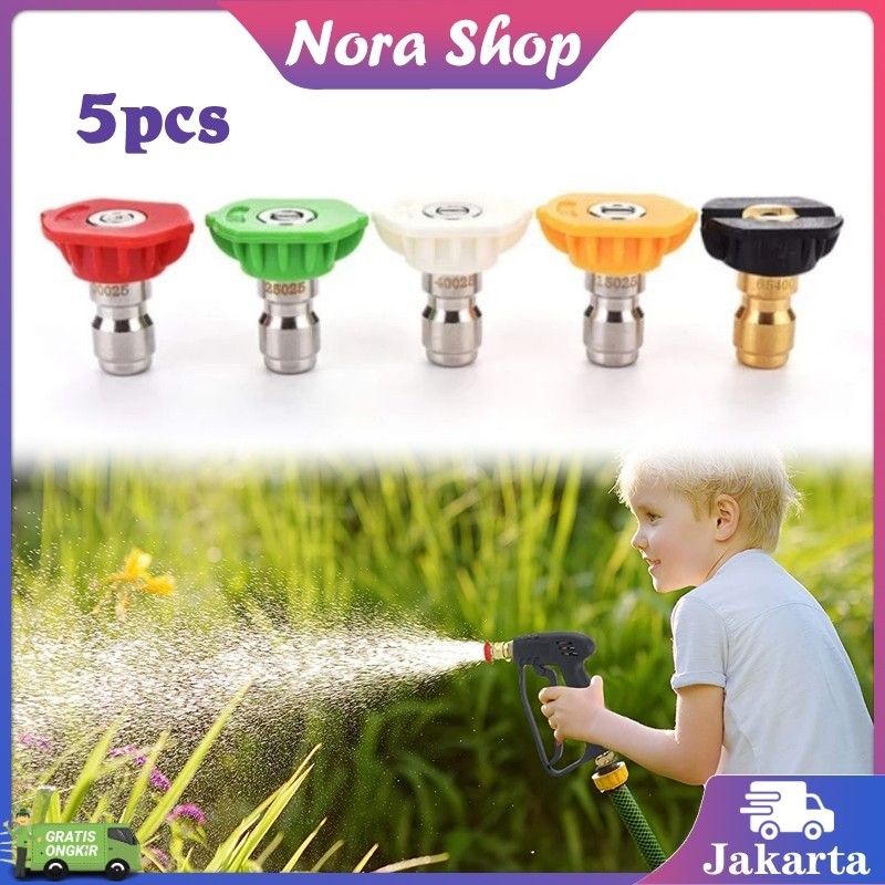 5Pcs Nozzle Spray Gun Nozzle Tip Spray Quick Washer Spray Nozzle Nozzle Spray Tinggi 1/4"