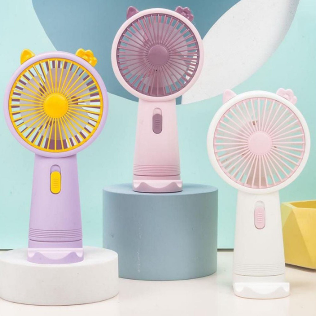 IDOLMART Kipas Angin Portable Stand Holder Fan Kipas Angin Tangan Surabaya