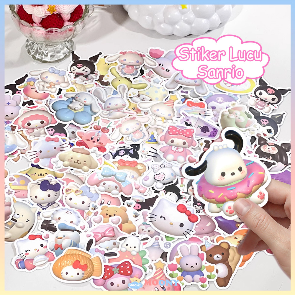 

Moony Hot 3D Stiker lucu Gelas Air Stiker Tahan Air Stiker Kartu Album Tahan Air Motif Kartun INS Lucu Kreatif Gaya