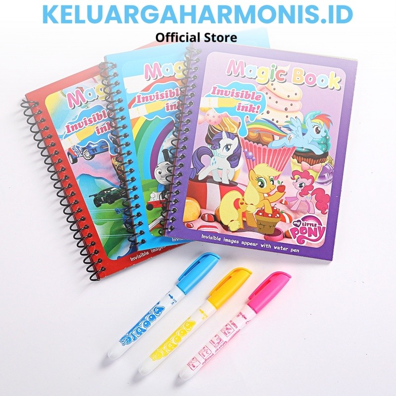 

Buku Gambar Magic Book Water Tanpa Cat Buku Warna Ajaib Anak-Anak Gambar Kartun Buku Edukasi Magic Coloring