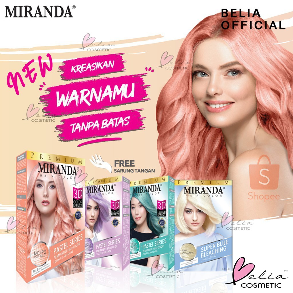 MIRANDA HAIR COLOR PASTEL SERIES | SEMIR PEWARNA RAMBUT PASTEL | BLEACHING | PEACH | TARO
